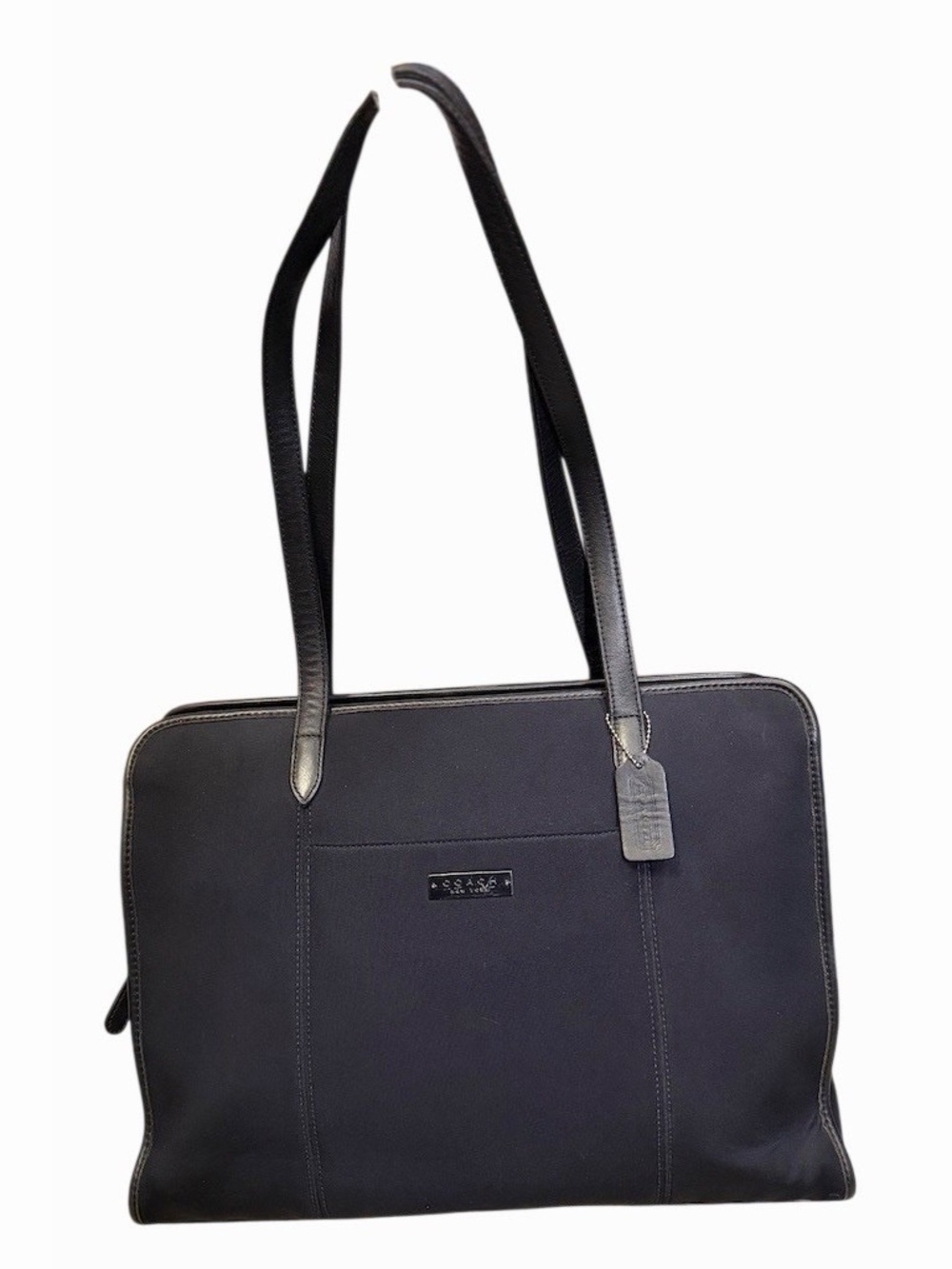 Coach Vintage 1998 Black Neoprene And Leather Laptop Tote Bag